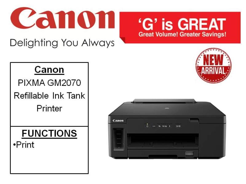 Canon PIXMA GM2070 (Gift: 16GB Flash drive ) *** Free Prolink 5-Port 40W USB Charger Intellisense 3.0 & Type C and TRADE-IN printer get $20 NTUC Voucher Till 25th Aug 2019 ***Refillable Ink Tank All-In-One Printer GM 2070 Singapore