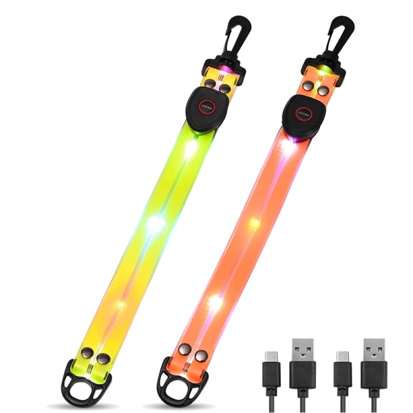 Mua 2PCS LED Reflective Gear Glow Bracelet Night Sports Gear Waterproof Running Reflective Straps for Dog Collar Outdoor