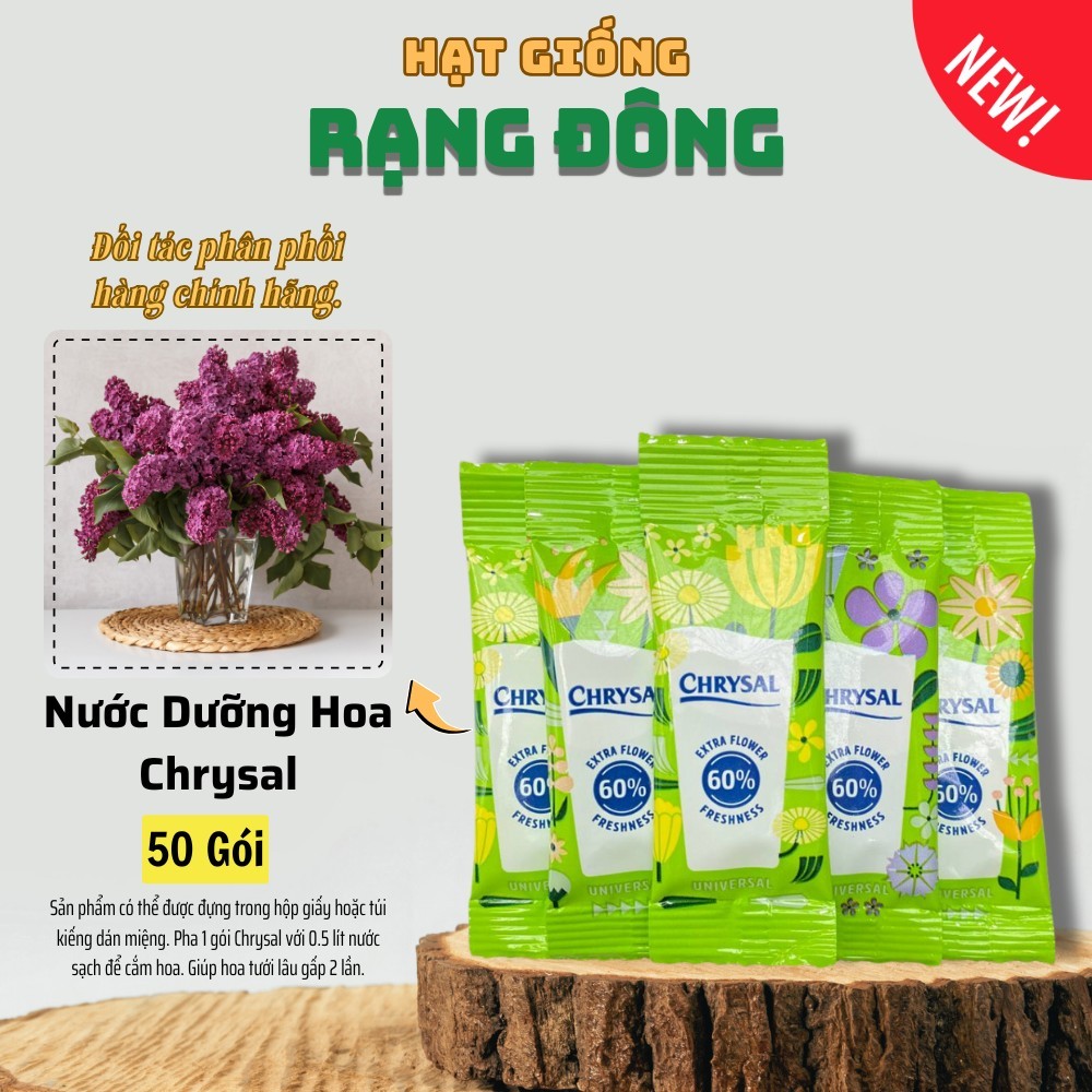 Nước Dưỡng Hoa Tươi Lâu Chrysal - Chất dưỡng hoa lâu tàn nhập khẩu Hà Lan - Hạt giống Rạng Đông