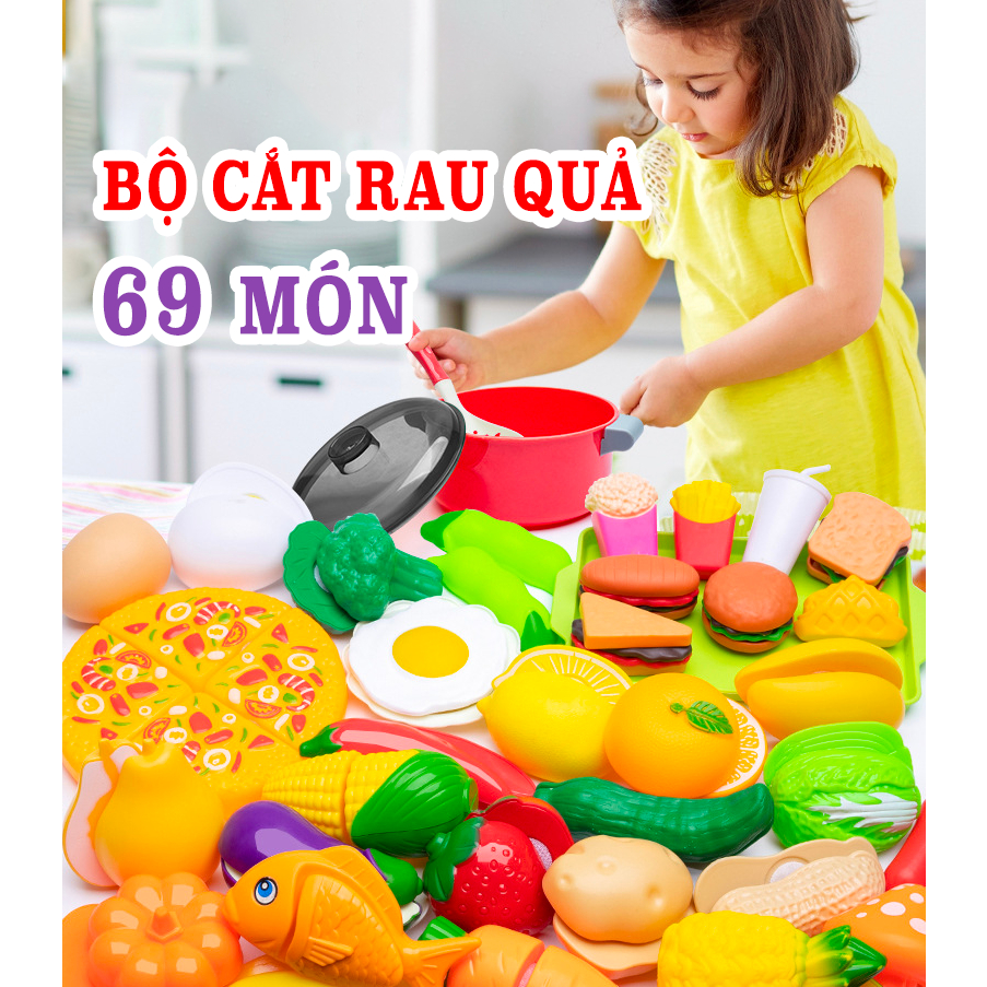Bộ đồ chơi cắt hoa quả cho bé kiêm đồ chơi nấu ăn trẻ em