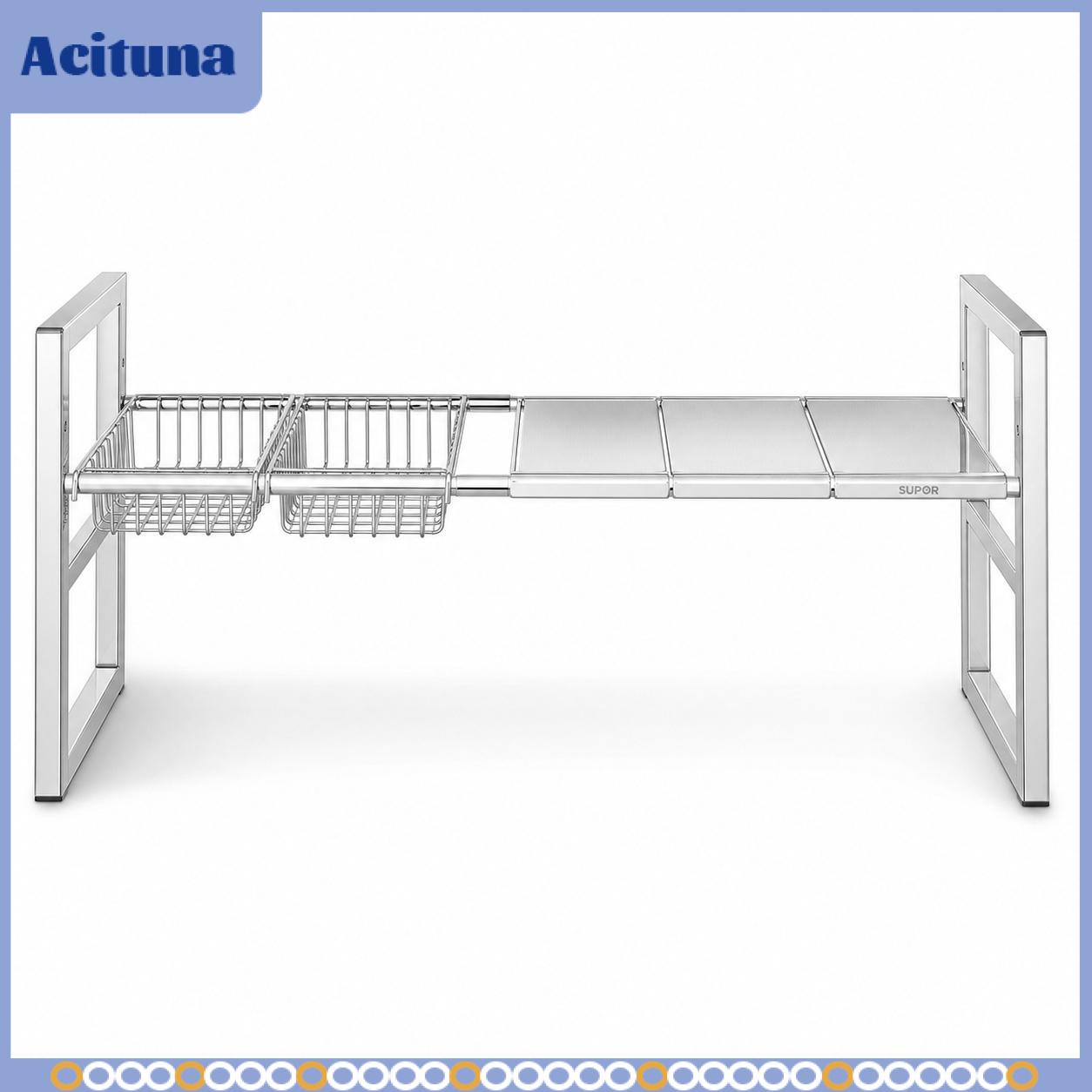 เครื่องครัวและอุปกรณ์บนโต๊ะอาหาร Acituna ห้องครัว Gap Storage Rack Multi-Layer ชั้นยืน Slim ตู้เย็นด้านข้างตู้พื้นที่แคบชั้นวางของ ราคา 4,994 บาท*ส่งฟรี