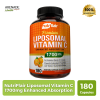 NutriFlair Liposomal Vitamin C 1700mg Enhanced Absorption 180 Count