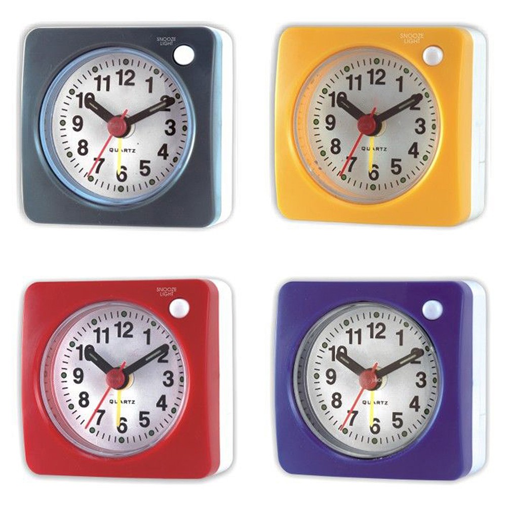 【Fast delivery】 1 * Travel Alarm Clock With Night Light No Tick Snooze Silent Small Bedside ราคา 139 บาท*ส่งฟรี
