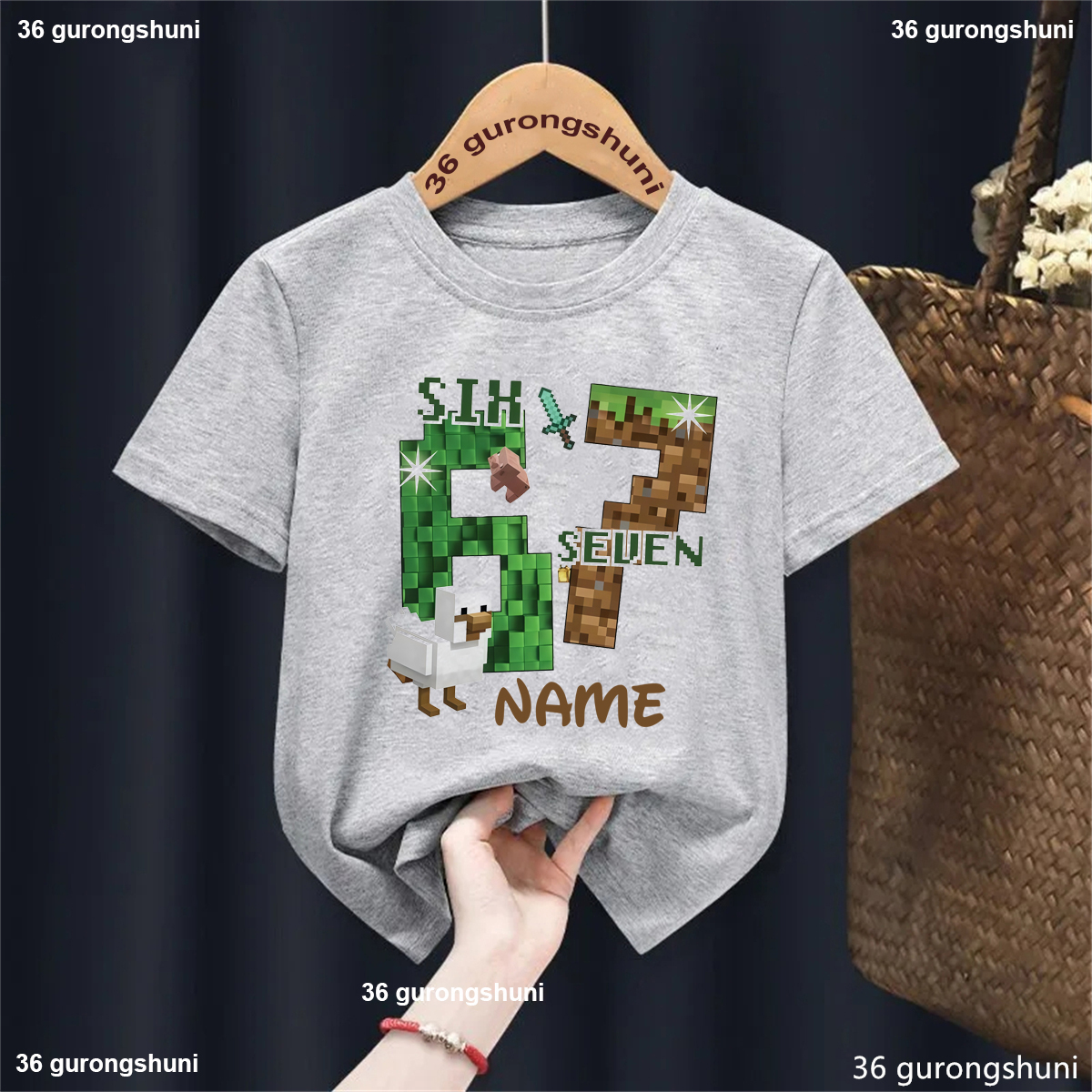 Hot Sale Custom Name Italian Brainrot 67 Meme Printed T Shirt Girls/Boys Kawaii Kids Clothes Summer Short Sleeve Shirt Solid T-Shirt - 1