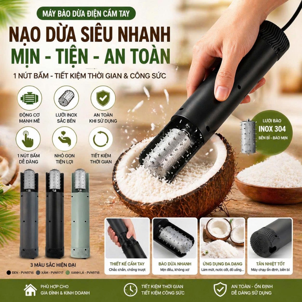 Máy nạo dừa điện Máy ép cùi dừa mini Dụng cụ bào dừa gia dụng kinh doanh nhỏ