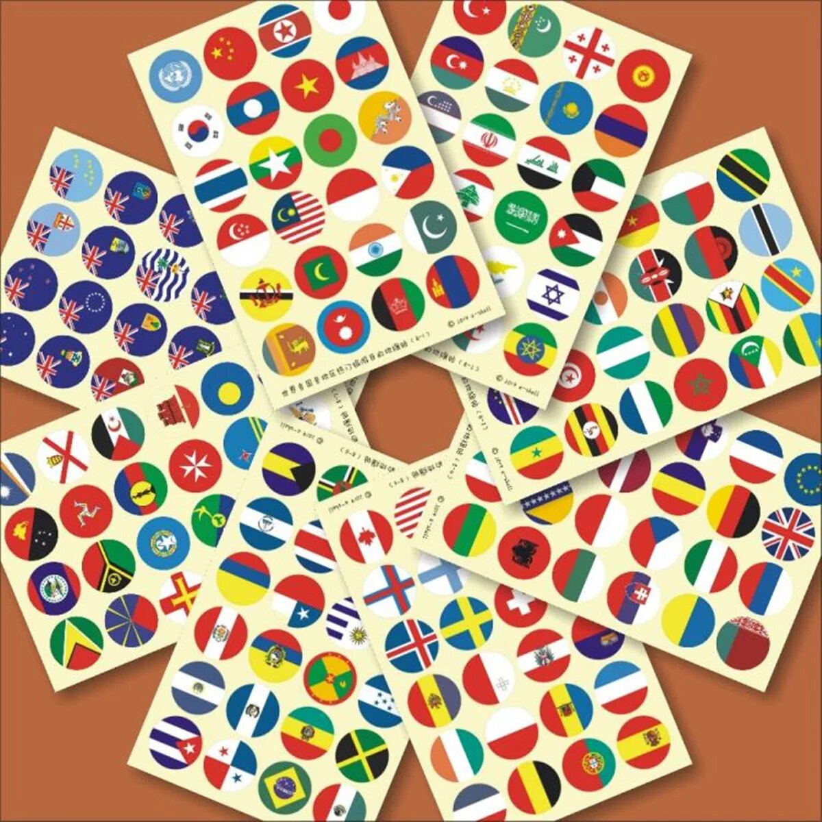 【Hot demand】 192 Country Nation Or Organization Flag Flag Sticker For Countries Travel Flag Sticker Decor Collection