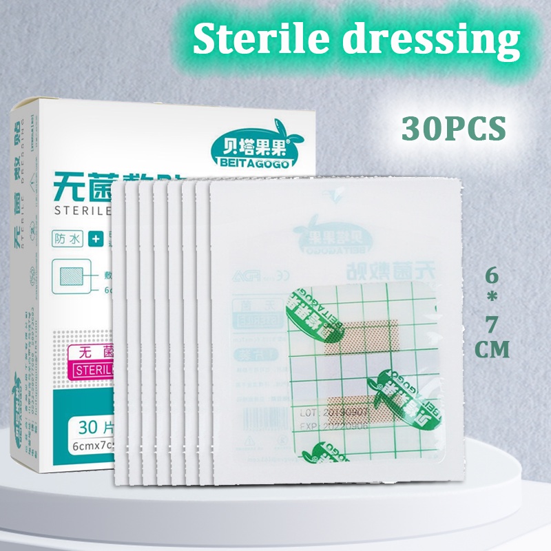 Medical transparent sterile dressing, wound protection and waterproof patch, wound dressing, breathable and waterproof band-aid, transparent navel patch, bath dressing patch 6*7CM