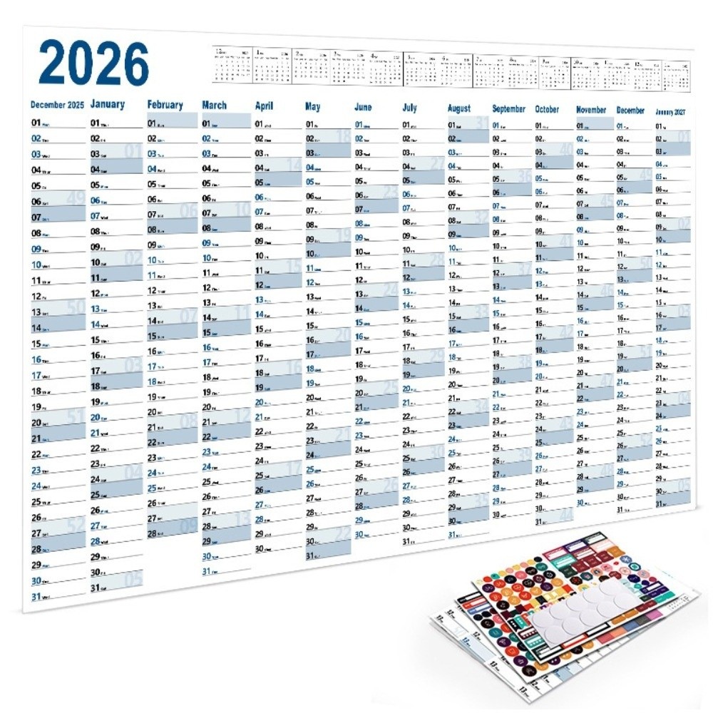 JESSLILY To Do List Schedule Wall Hanging Calendar 2026 Annual Planner Calendar Planner Sheet Creative Agenda Organizer Yearly Planner Sheet Home Office