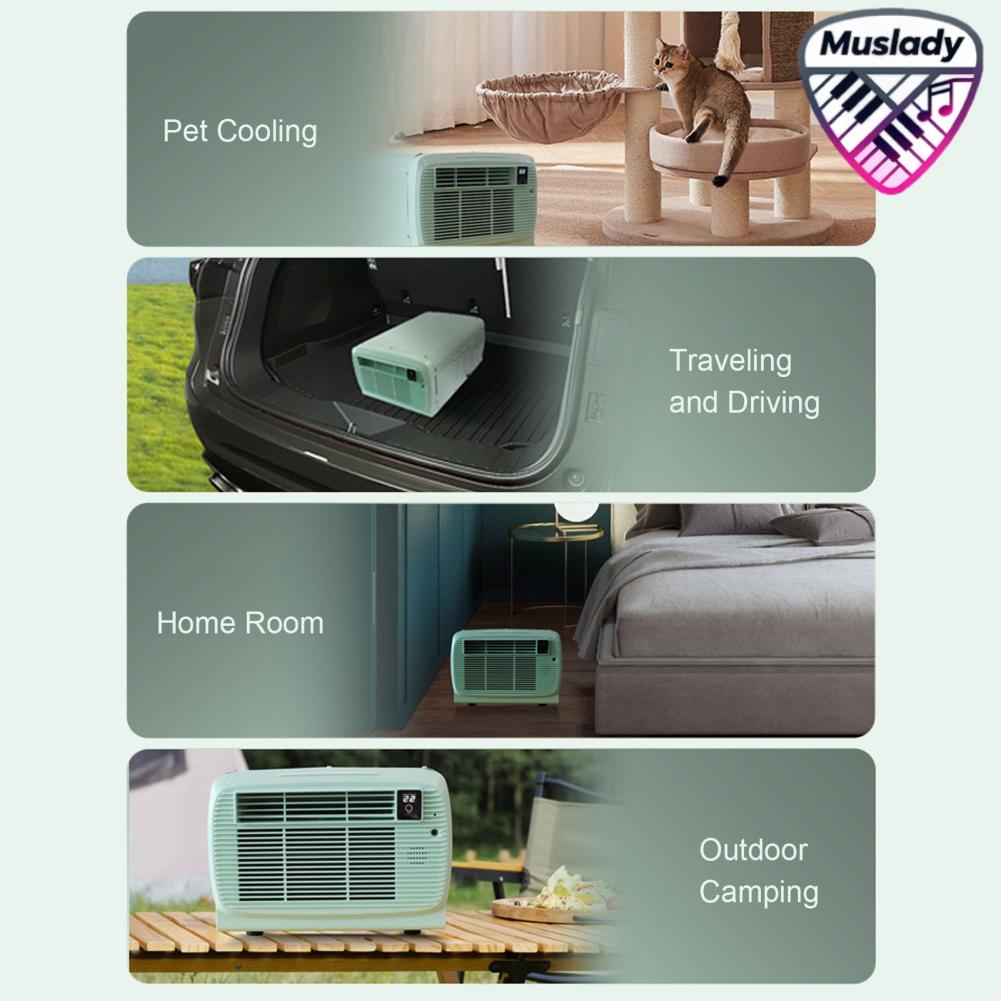 MUSLADY เครื่องปรับอากาศขนาดเล็กเสียงรบกวนต่ำแบบพกพา AC ที่จับตามหลักสรีรศาสตร์น้ำหนักเบาหลายโหมดสำหรับการตั้งแคมป์ ราคา 18,606 บาท*ส่งฟรี