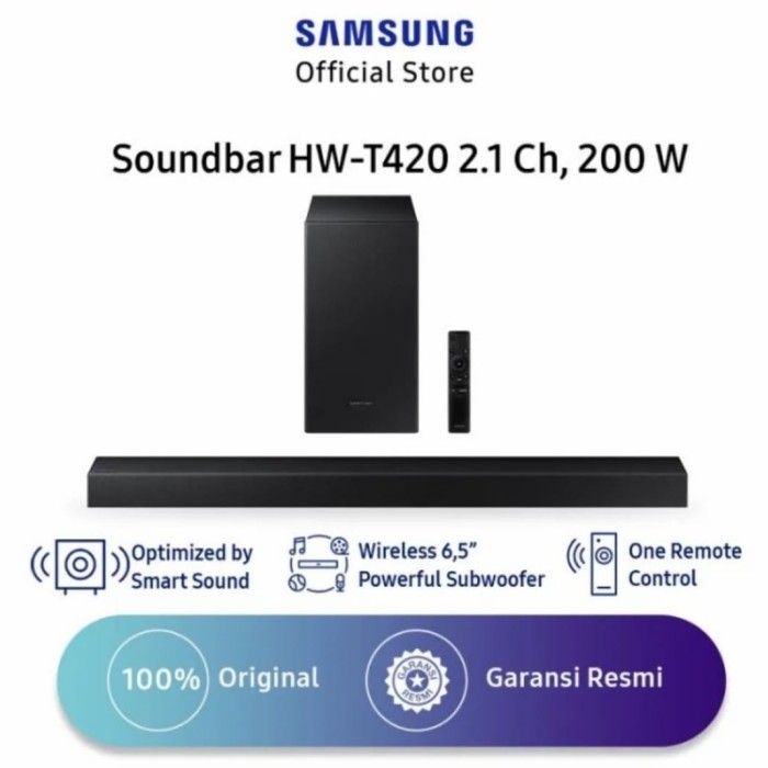 SAMSUNG SOUNBAR HW-T420 WIRELESS HW T420 GARANSI RESMI Giá 1,979,000 Đồng*Miễn phí vận chuyển