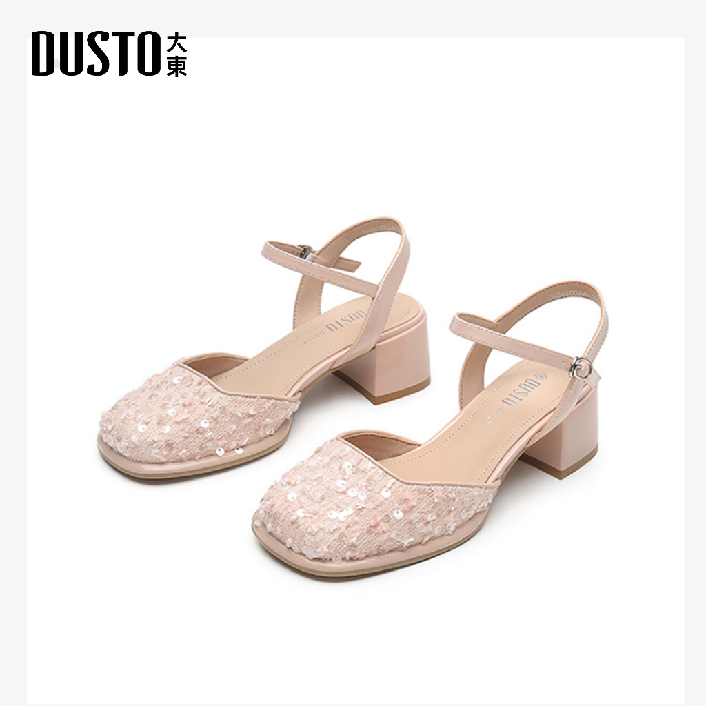 DUSTO รองเท้ารัดส้น ฤดูกาล 2024 รองเท้าคัทชูเปิดส้น งานส้นหนา ทรงแมรี่เจน Mary Jane รองเท้าส้นหนา ราคา 469 บาท*ส่งฟรี
