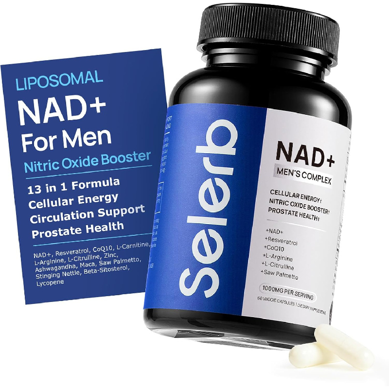 NAD+ Supplements for Men – Nitric Oxide Health Supplements for Men with Resveratrol, CoQ10, L Citrul