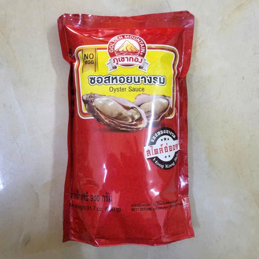 GOLDEN MOUNTAIN -- túi nhôm 900g -- DẦU HÀO THÁI LAN Hong Kong Style Oyster Sauce (HALAL)