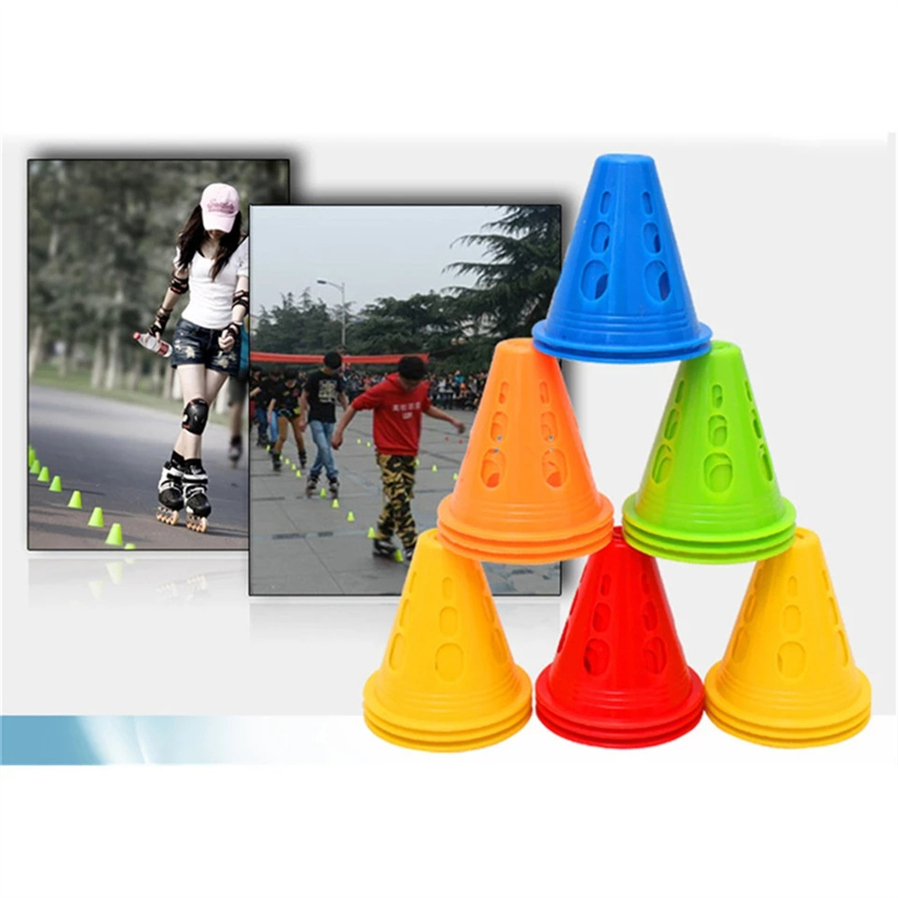 CHGBIH SHOP 20ชิ้น/ล็อตสเก็ตบอร์ด Windproof สเก็ตการฝึกอบรมที่มีสีสัน Sarking Cones กองถ้วยถ้วยฝึกเล่นสเก็ตสเก็ตกรวย