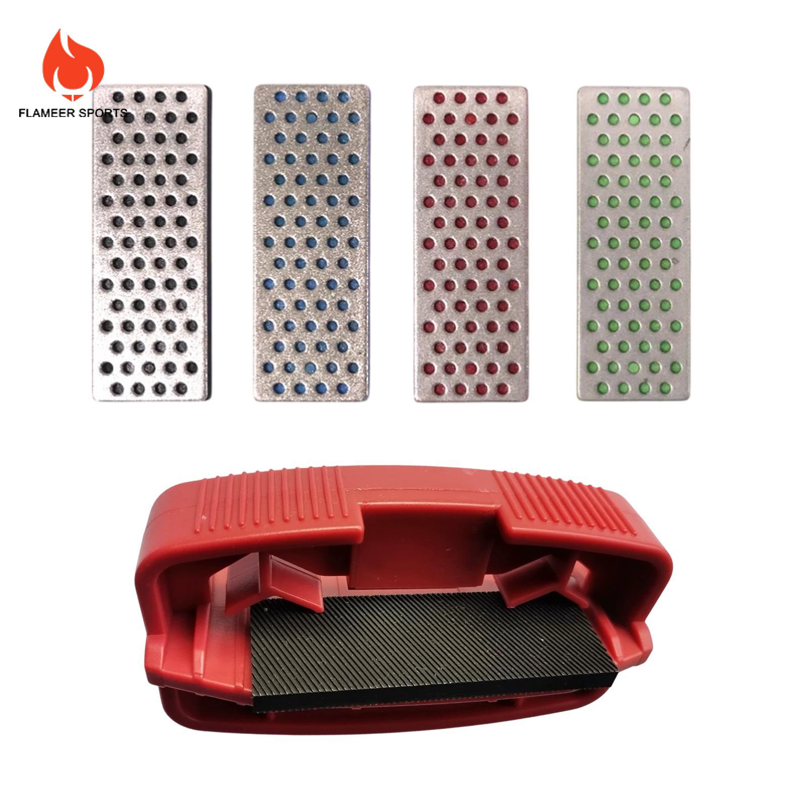 Flameer trượt tuyết bên cạnh Tuner trượt tuyết dụng cụ bảo trì dễ dàng để sử dụng chống mài mòn di động Snowboard cạnh giũa kim cương để đánh bóng