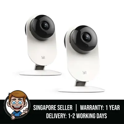 YI 2pc Home Camera, 1080p WiFi IP Security Surveillance System with 24/7 Emergency Response, Free Motion Alerts, Night Vision, Baby Monitor on iOS, Android App - Cloud Service Available
