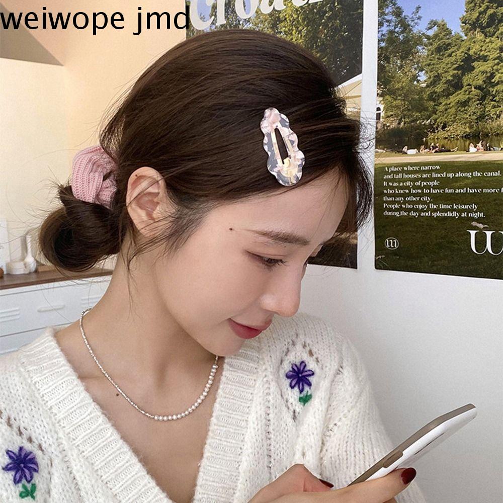 WEIWOPE Ngọt ngào Mũ nón Axit acetic Kẹp tóc Dành cho Nữ Kẹp tóc mái Kẹp tóc gợn sóng Kẹp tóc phong cách Hàn Quốc Kẹp tóc nữ Phụ kiện tóc