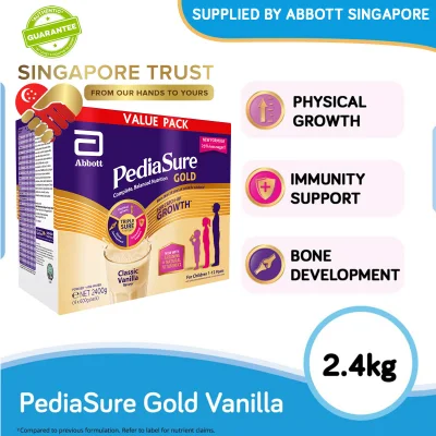 PediaSure Gold Value Pack - Classic Vanilla, 2.4kg (4 x 600g)