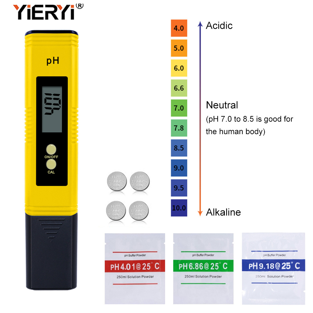 Máy đo độ ph kỹ thuật số, máy kiểm tra độ axit, máy kiểm tra độ chính xác 0.01 ph đồng hồ đo chất lượng nước bể cá