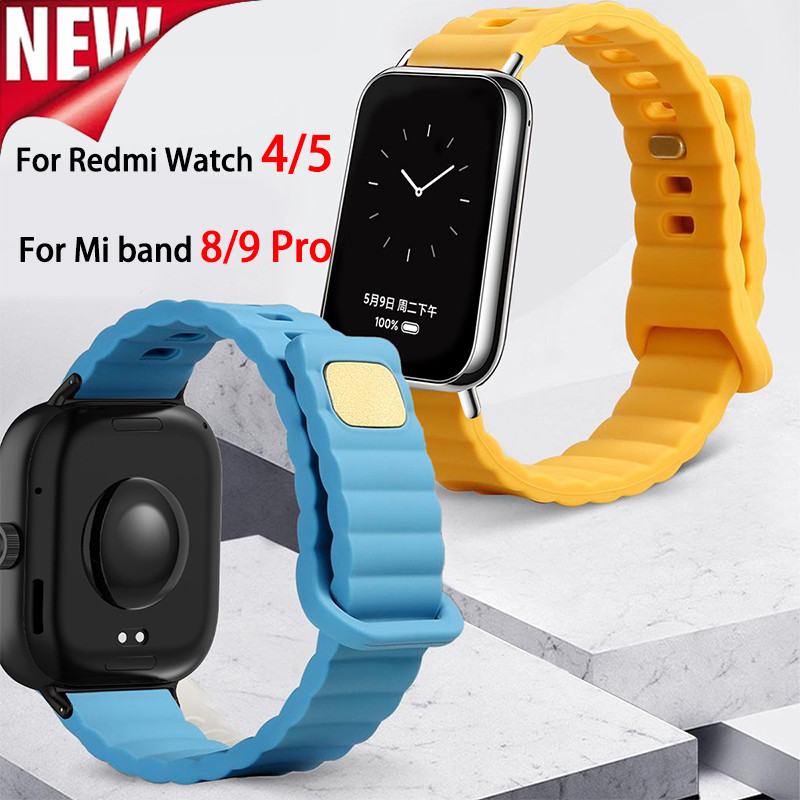 สายรัดข้อมือซิลิโคนที่เข้ากันได้ Redmi Watch 4 5 สายรัดข้อมือสำหรับ Miband 9 Pro 8 Pro Smart Watch Strap Correa อุปกรณ์เสริมใหม่ทดแทน ราคา 72 บาท*ส่งฟรี