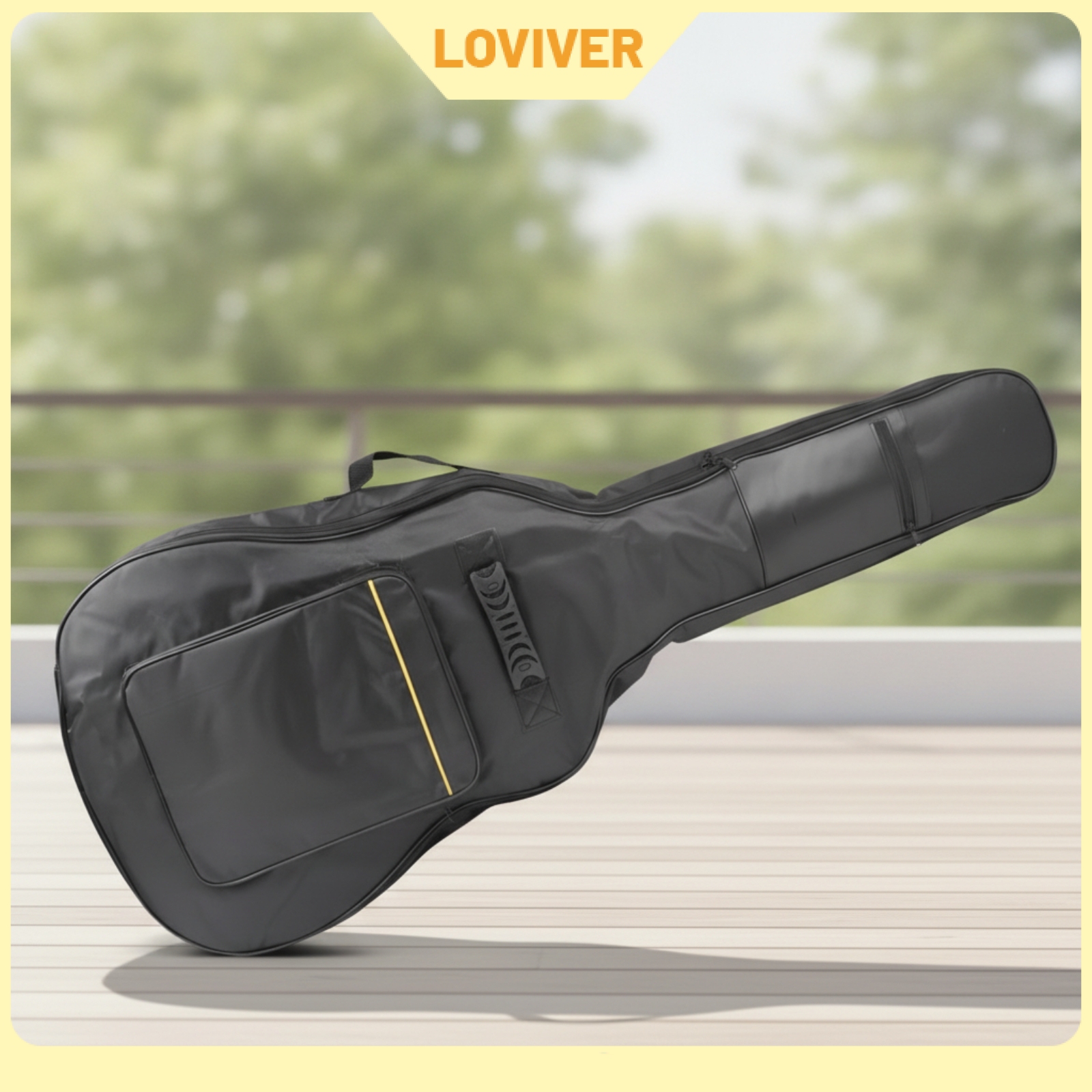 LOVIVER Waterproof Acoustic Guitar Bag Tear-Resistant Acoustic Guitar Gig Bag Soft-Sided Lightweight for Guitarists, Students, Travel, Lessons, Rehearsals ราคา 2,931 บาท*ส่งฟรี