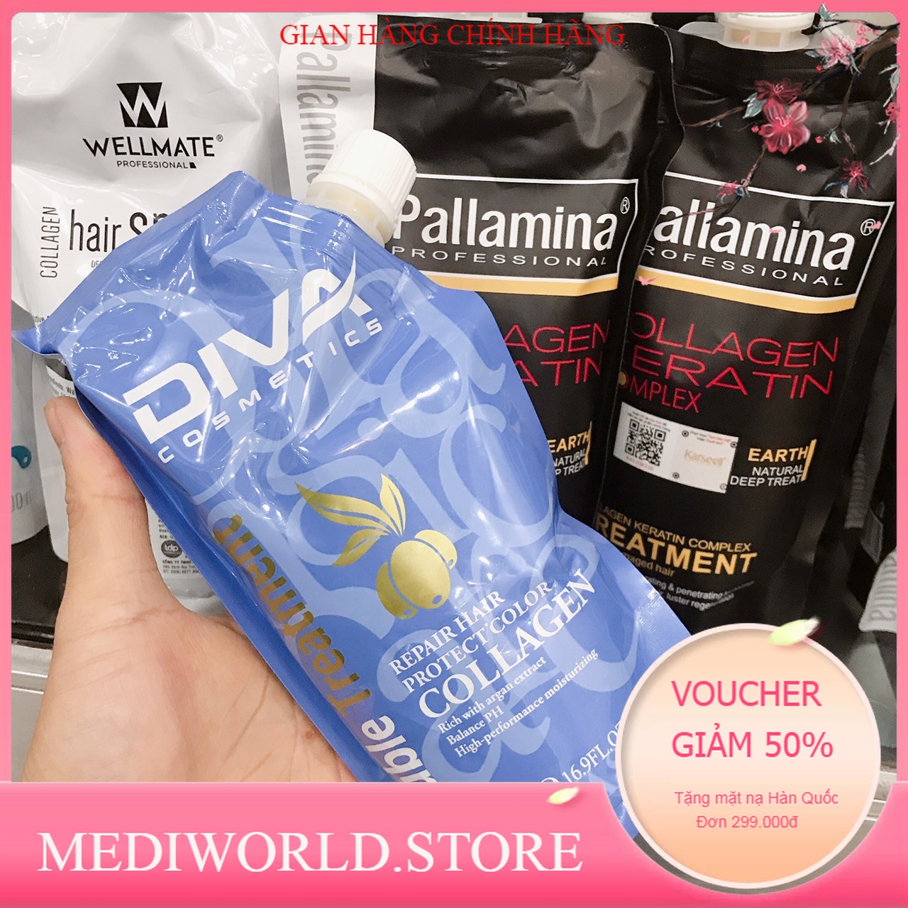 Kem ủ tóc hấp dầu collagen diva 500ml – ý