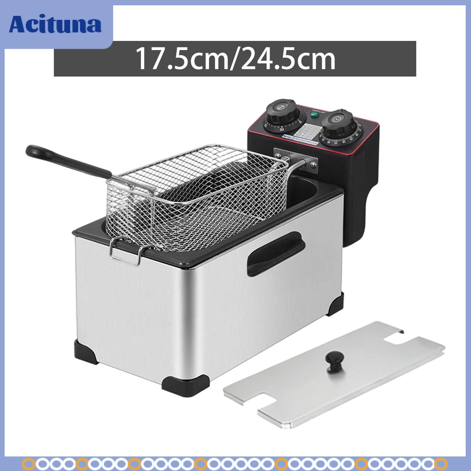 เครื่องใช้ไฟฟ้าภายในบ้าน Acituna หม้อทอดไฟฟ้าสแตนเลสความจุขนาดใหญ่ 3 ลิตรถังเดียวเครื่องทำความร้อนอย่างรวดเร็วอุปกรณ์ทำอาหารในครัวที่บ้านสำหรับการจัดเลี้ยงงานปาร์ตี้ ราคา 13,198 บาท*ส่งฟรี