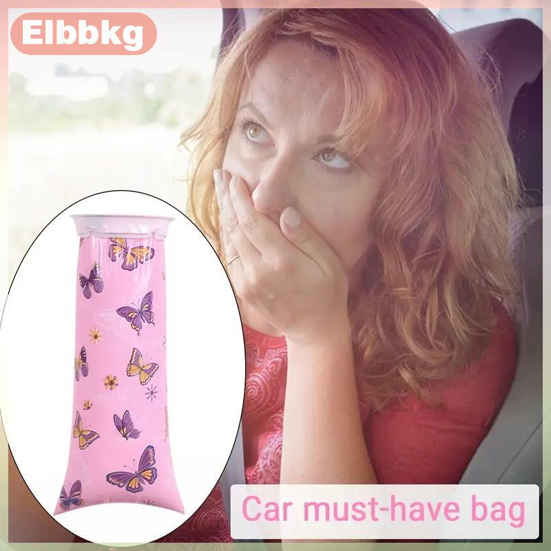 Elbbkg 6 cái 1000ml dùng một lần nôn mửa túi cho trẻ em aldult xe gắn phim hoạt hình say tàu xe Túi xách tay tiêu chảy Túi nước tiểu Túi