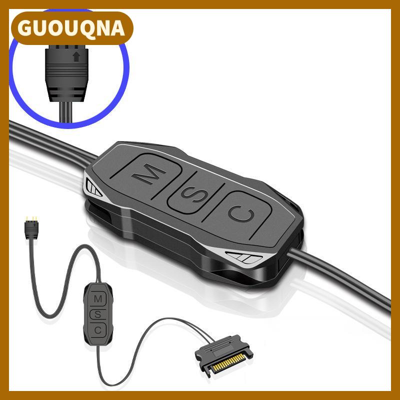 GUOUQNA Argh คอนโทรลเลอร์5V 3Pin ไปยัง SATA อะแดปเตอร์จ่ายไฟ MINI RGB คอนโทรลเลอร์ให้แสงสว่างพร้อมฮับ3Pin สำหรับเคส PC แถบ LED การตั้งค่า DIY ราคา 42 บาท*ส่งฟรี
