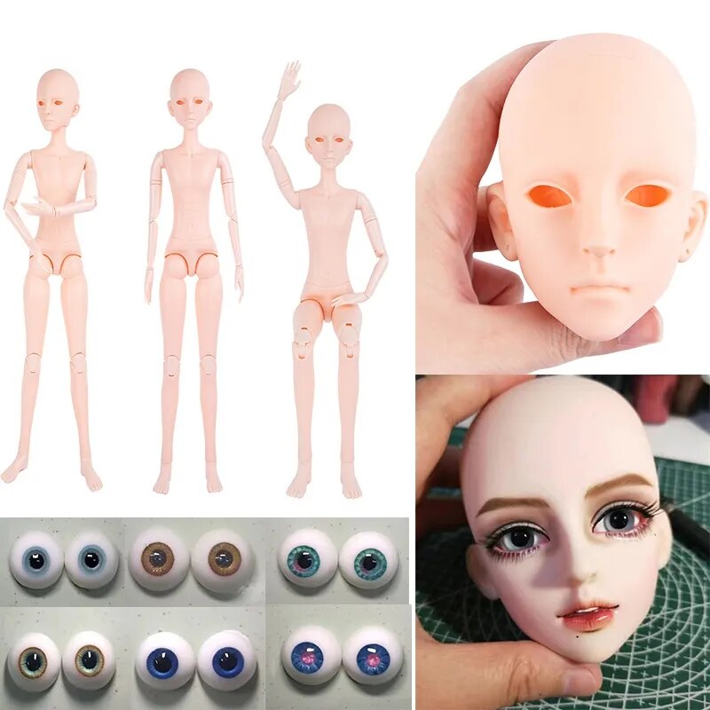 Male BJD Doll 60cm Practice Makeup Doll Head or Whole Doll DIY Doll