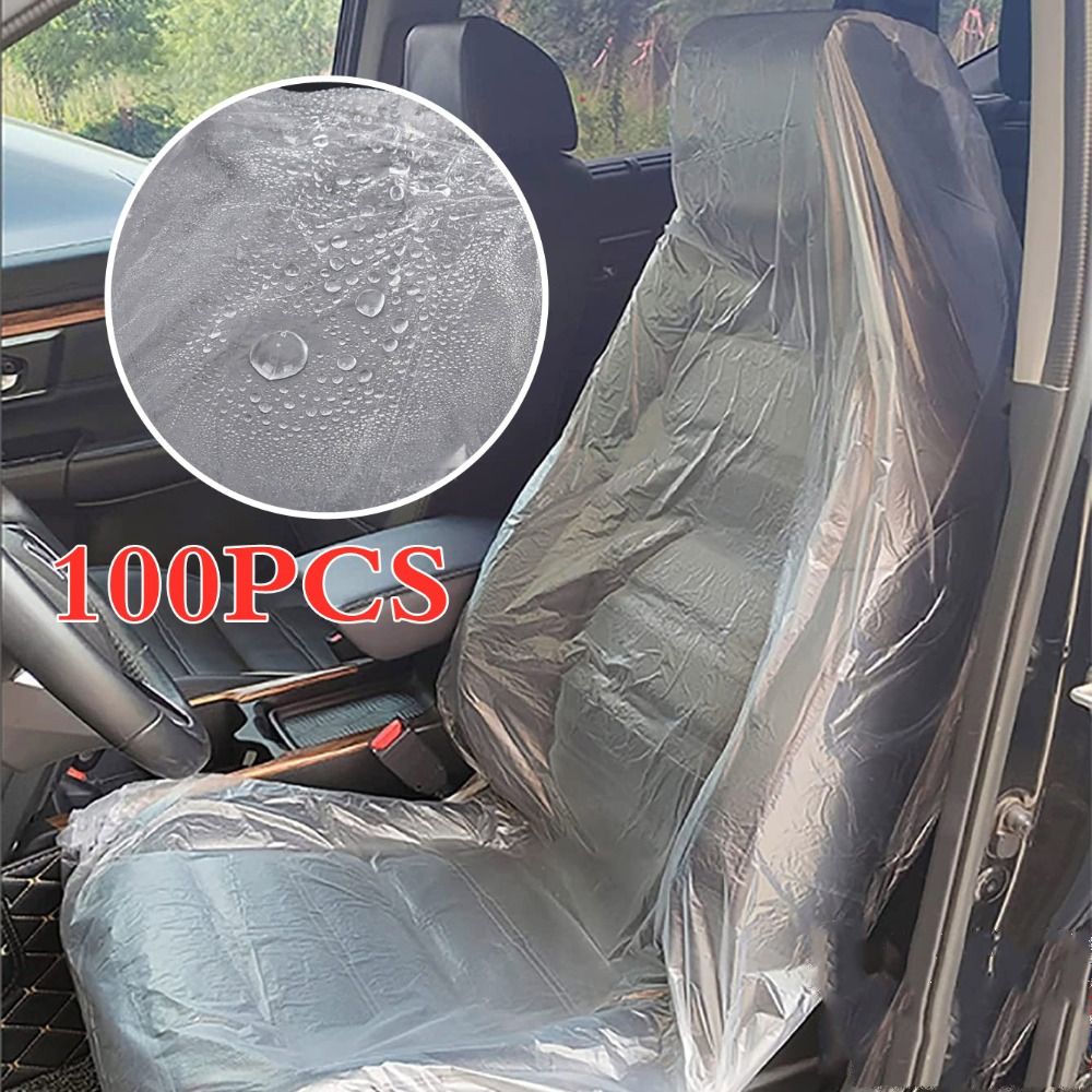 ARCHER LEVEL72EL0 Universal Elastic Transparent Plastic Car Seat Covers