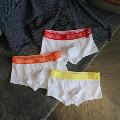 Cotton Solid Color Low Waist Tight Men's Underwear Sexy Youth U Convex Boxers Shorts Japanese Style Sports Underpants