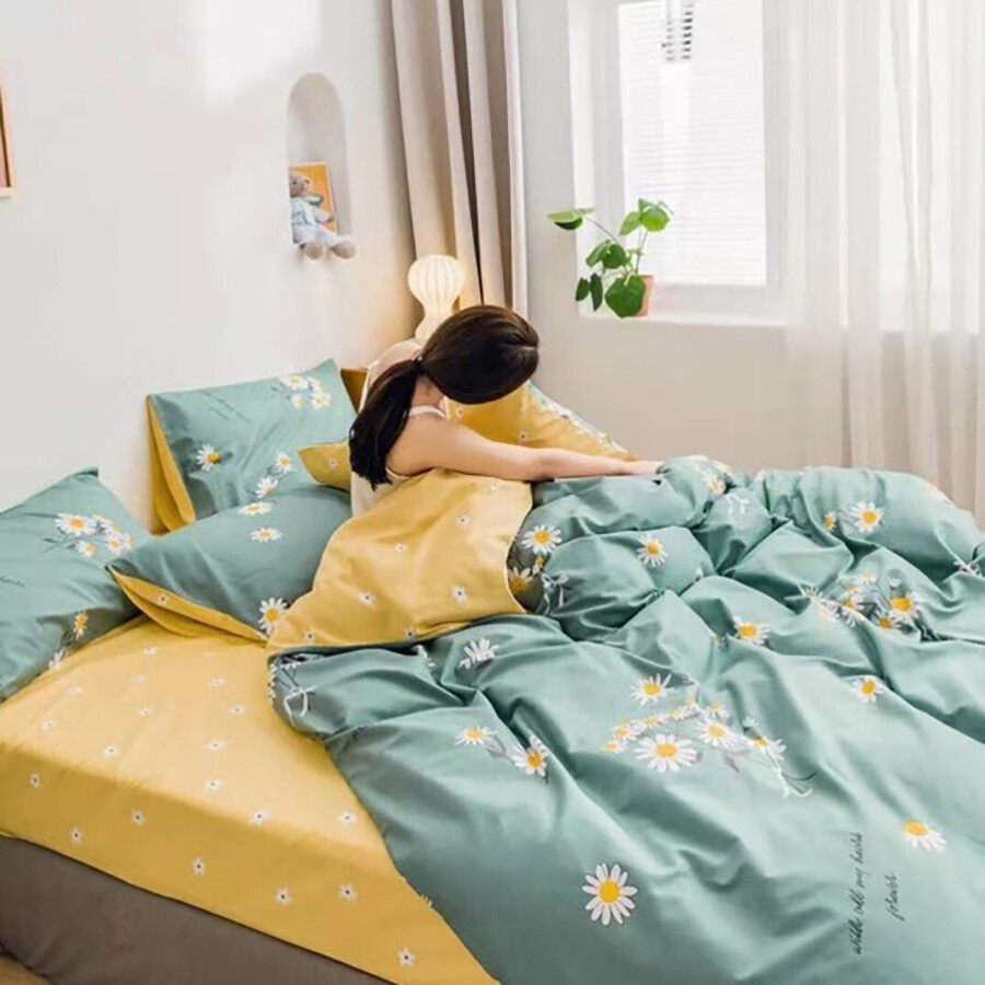 Ga nệm cao su non Cotton Poly | 2 Mặt Kéo Khóa | 1m 1m2 1m4 1m6 1m8 | Nệm Dưới 10cm | POLY-02 | JAFUMA