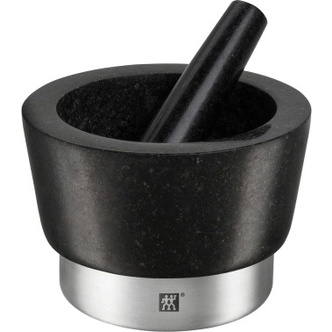 (Hàng Đức) Sét Chày Cối Đá Zwilling chính hãng Chất Liệu Đá Granit, 15x15x10.2cm thiết kế nhỏ gọn chắc chắn, Chân cao su.
