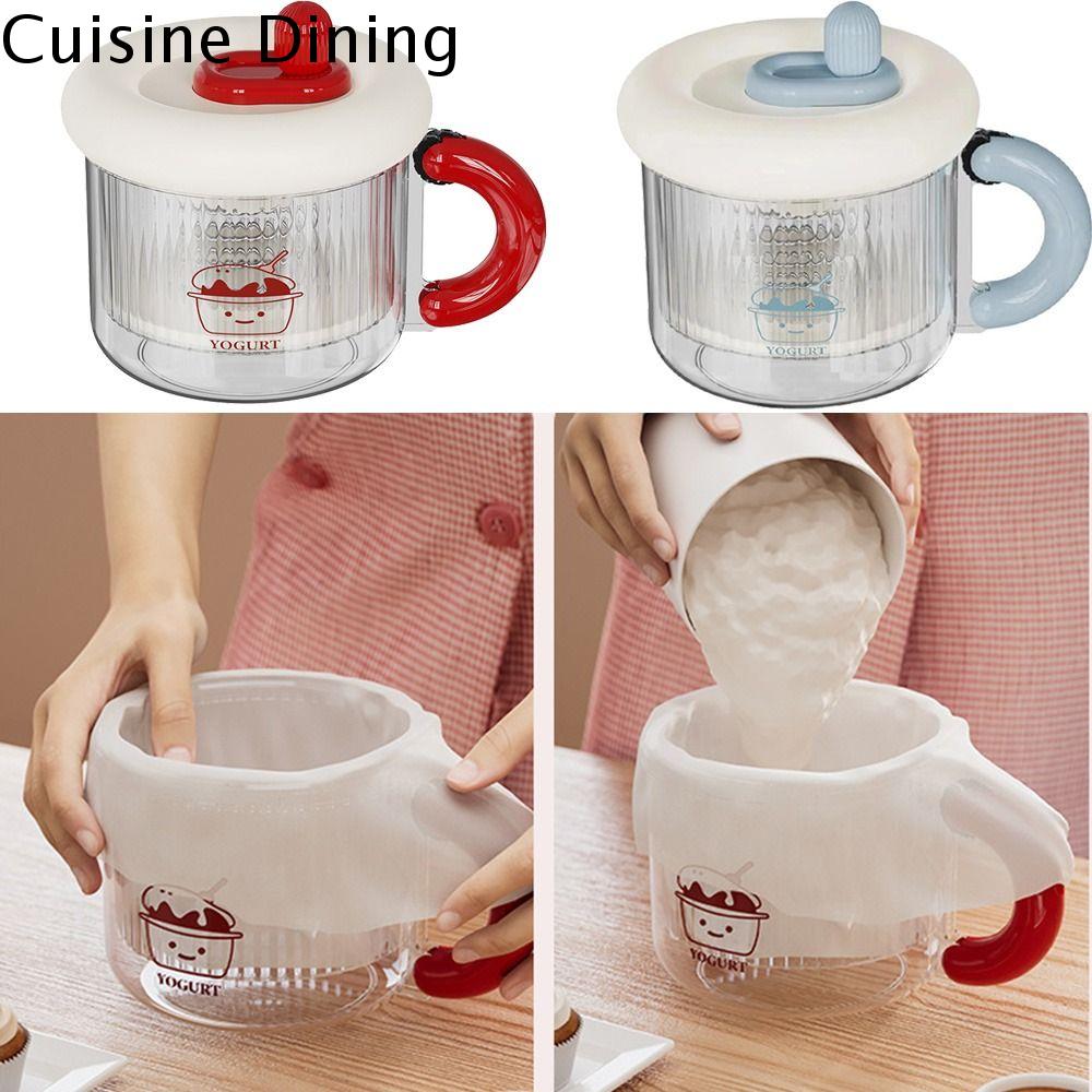 CUISINE Lưới mịn Dụng cụ lọc sữa chua Hy Lạp Có thể tái sử dụng Có thể giặt được Bộ lọc sữa chua tự làm Cấp thực phẩm Di động Máy tách whey Nhà bếp