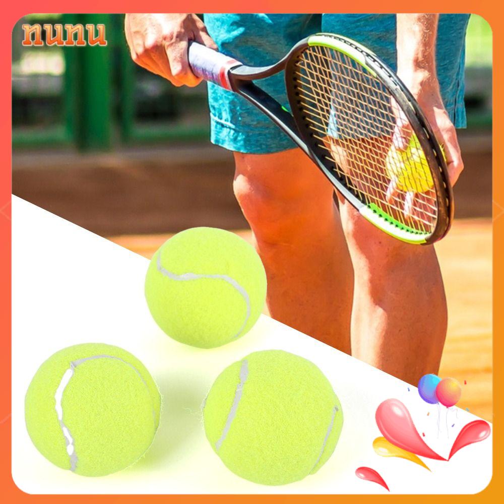 NUNU 3PCS Portable Fluorescent Yellow Indoor Outdoor Tennis Ball Practice