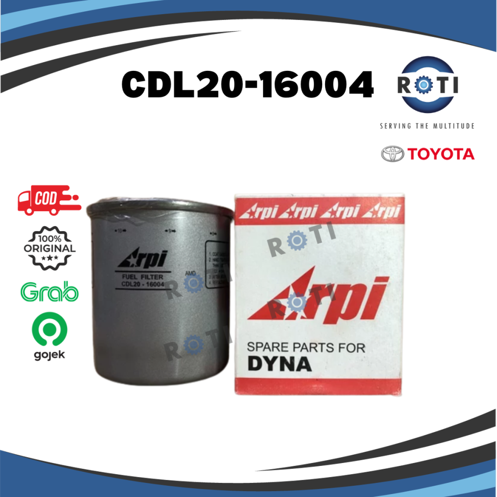 TOYOTA FILTER SOLAR ATAS DYNA DUTRO 130 HT ARPI CDL20-16004 GENUINE Harga 72,790 rupiah*Gratis Ongkir