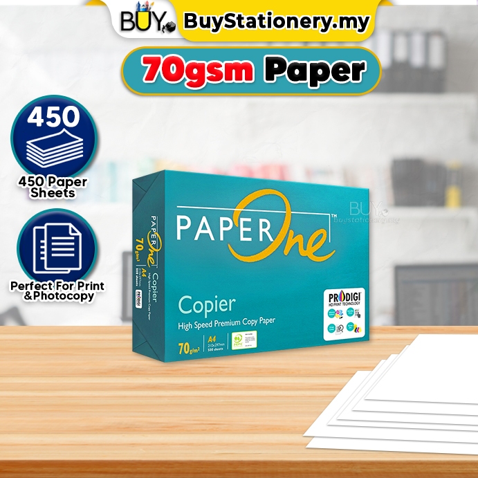 PaperOne A4 Paper 450 Sheet 70gsm 80gsm -(REAM) Kertas A4 White Photostate Paper Fotostat Paper One