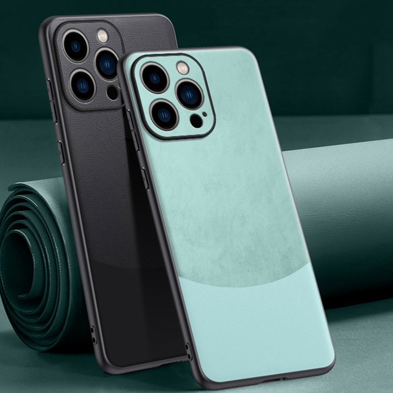 Luxury PU Leather Case For iPhone 14 15 Pro Max Back Cover Silicone Shockproof Full Protection Phone Case For iPhone 14 15 Plus