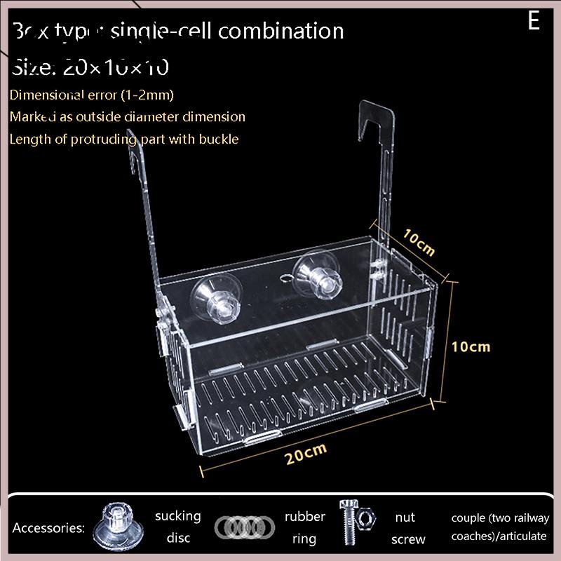 [Kateva]Convenient Easy For Lowest Price Bể cá nhỏ Fry chăn nuôi hộp rõ ràng Acrylic cá chăn nuôi cách ly hộp giống Divider sinh sản nở phòng cá Nguồn cung cấp - 2