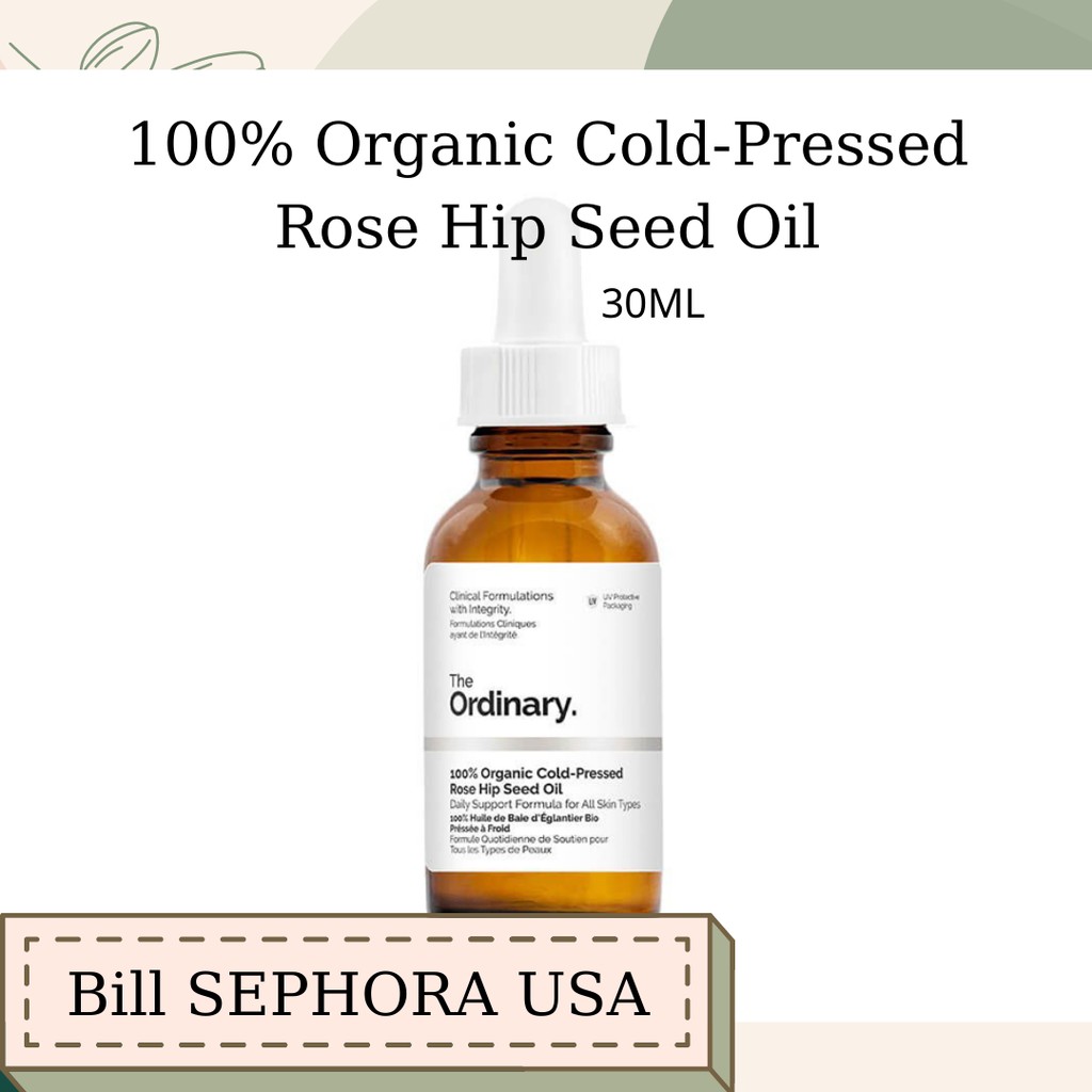 Nhập mỹ - the ordinary - 100% organic cold-pressed rose hip seed oil 30ml