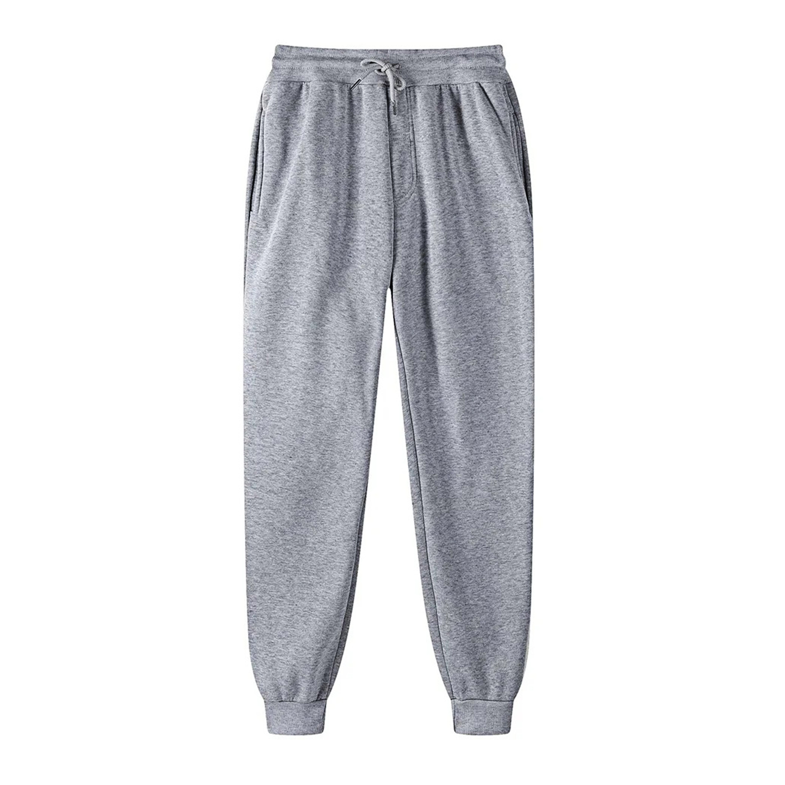 UHH Men Sweatpants Comfortable Men Athletic Trousers Men's Mid-rise Sweatpants with Elastic Waist and Adjustable Drawstring Casual Solid Color Sport Pants with Pockets for Daily Wear – Comfortable - 4