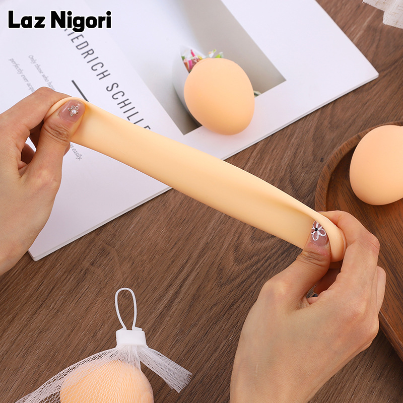 Laz Nigori Realistic Egg Squishy Stress Relief Toy TPR Slow Rebound Anti-Stress Plaything for Adults and Kids ราคา 24 บาท*ส่งฟรี