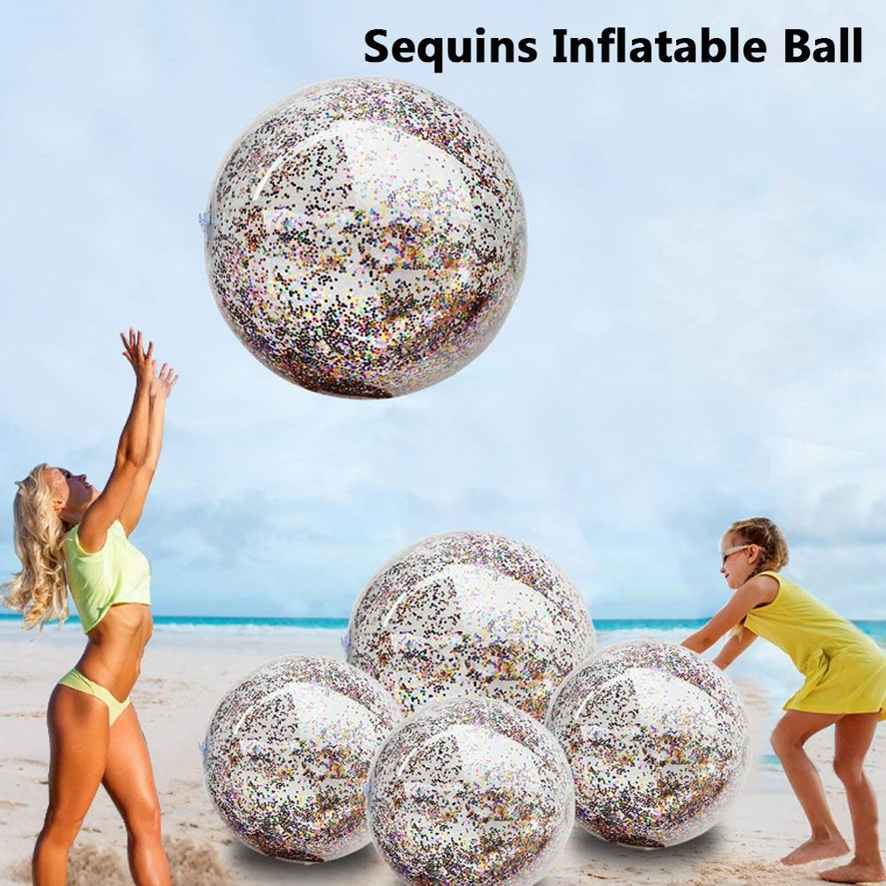 REGISTR Swimming Pool Party Sequins Confett Clear Giant Inflatable Ball