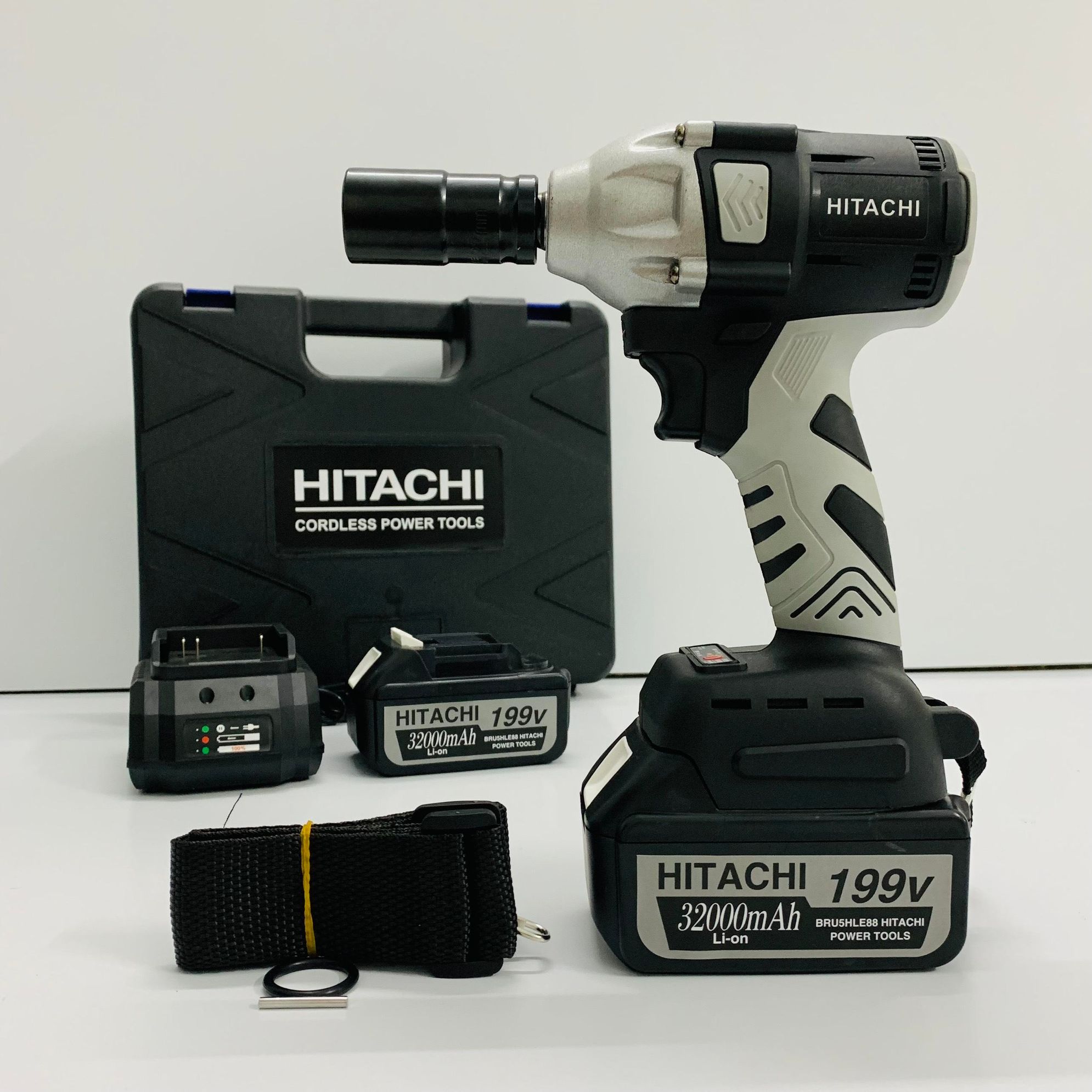 [Hàng Cao Cấp] Máy Siết Bulong 2in1 HTC199 Đầu Bạc - Động Cơ Không Chổi Than - Chân Pin Phổ Thông - Lực siết 330Nm - Chuyên Đi Công Trình