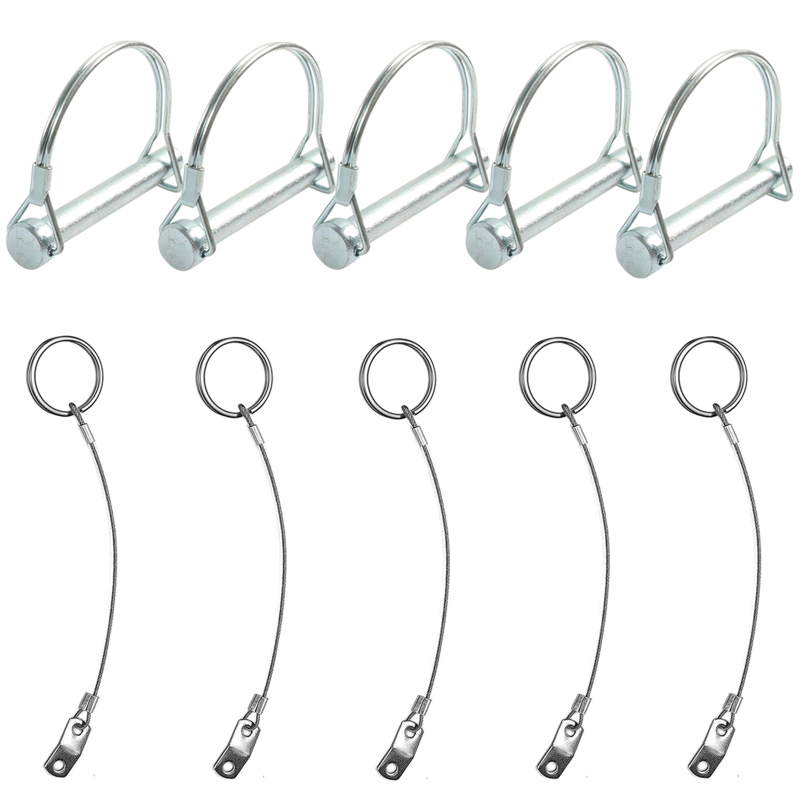 Trục vuông khóa Khóa Pin chống ăn mòn thép không gỉ an toàn Coupler Pin người lưu giữ d-shaped pin với dây thép