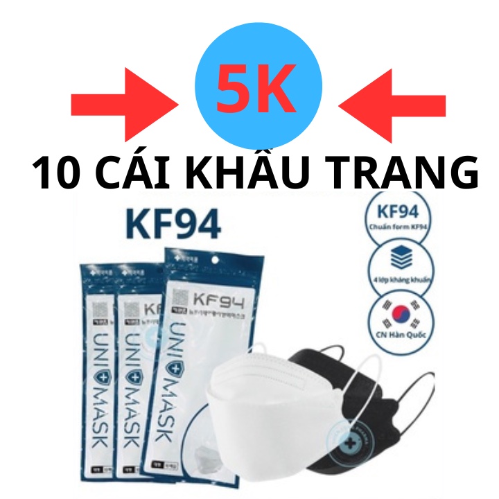 Khẩu trang KF94 An An MASK 4 lớp kháng khuẩn, kiểu dáng 4D Hàn Quốc hàng chính hãng chống bụi mịn
