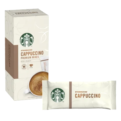 STARBUCKS Cappuccino Premium Coffee Mix, 56g Box of 4 x 14g Sticks