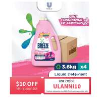 [Bundle of 4] Breeze 2 in 1 Fragrance Of Comfort Liquid Detergent 3.6KG
