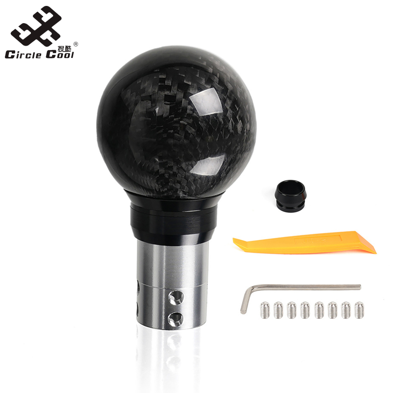 Vòng tròn mới mát mẻ! Núm cần sang số phổ sợi carbon Bóng đồ chơi cho thú cưng Tương thích với khóa/nút truyền động tự động cho bạn trai CHA Quà Tặng